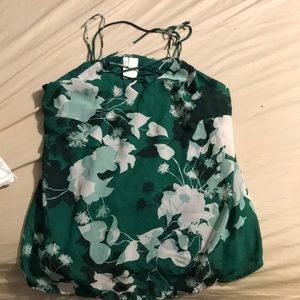 Strappy green tank top